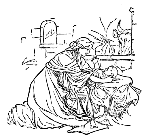 The baby in the manger The baby in the manger